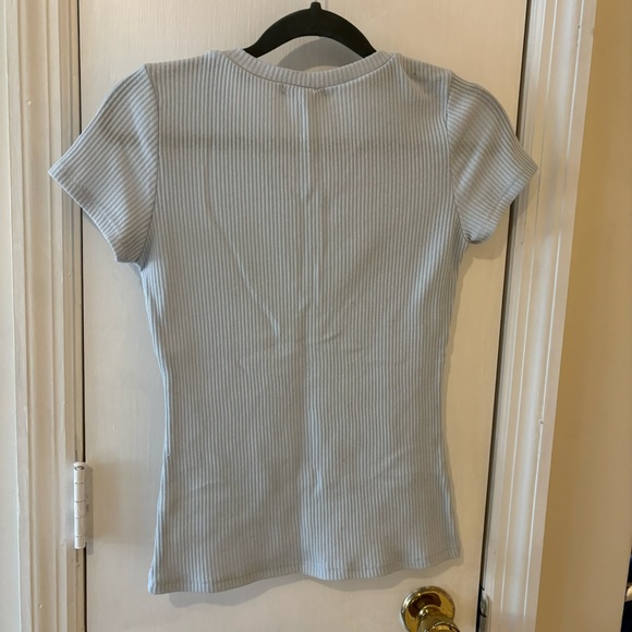 Light Blue Ribbed Shirt - Picture 2 of 3